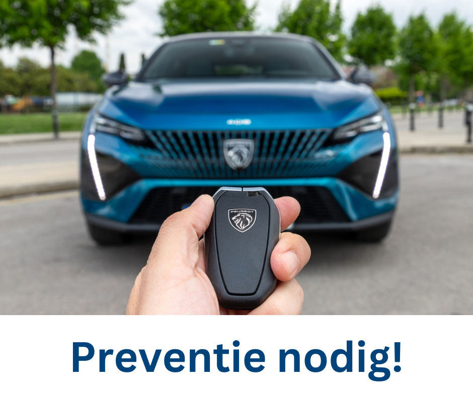 Houd uw keyless-entry sleutel ver weg van uw auto.
