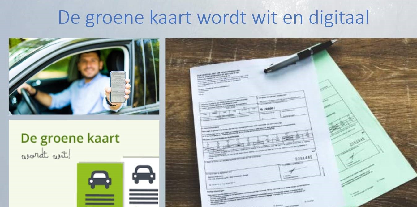 Groene kaart wordt wit of elektronisch
